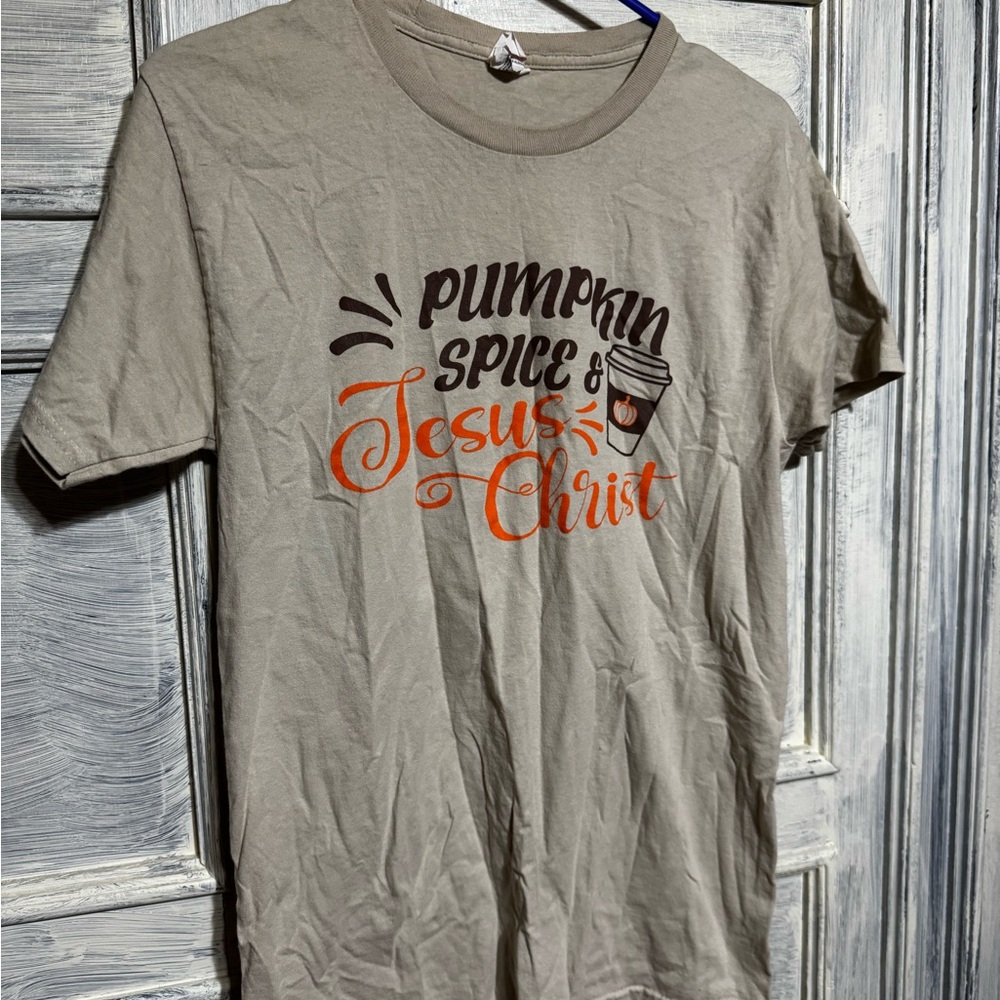 Pumpkin Spice & Jesus Christ graphic tee